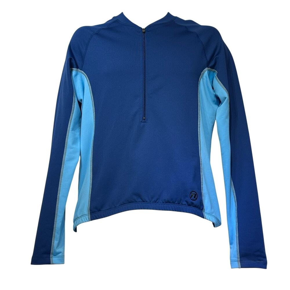 NOVARA Blue Bike Cycling 1/2 Zip Pullover Jersey Jacket Women's Size L